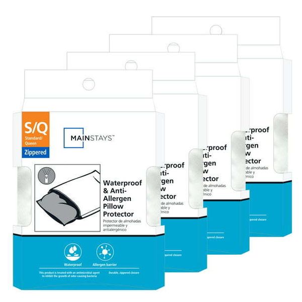 Lot of 5 Mainstays Waterproof & anti-allergen Pillow Protector Standard/Queen F1