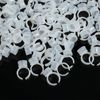 Tattoo Ink Cap, 100/200/500pcs Disposable Tattoo Ink Ring Cups Plastic Microblading Pigment Accessories Holder for Tattoo Ink (76g (100pcs))