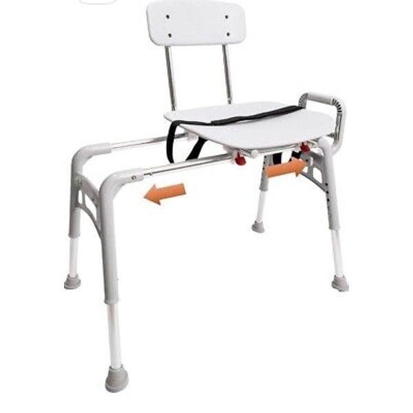 Eagle Health Supplies Sliding Transfer Bench & Tub Shower Chair, 350 Lbs 80211