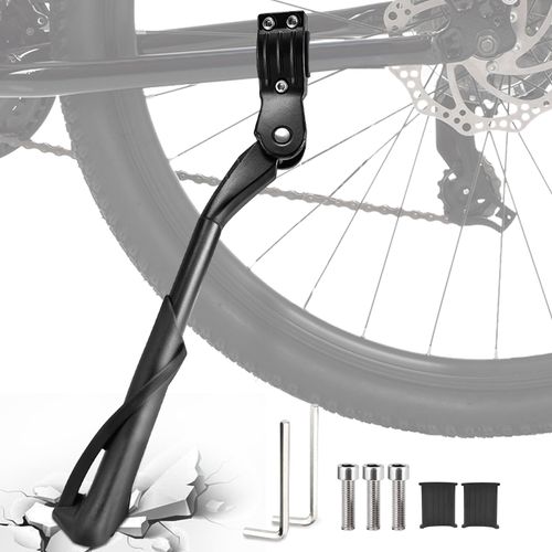 CNMTCCO Bicycle Stand 24-29 Inch Adjustable Height Rear Side Universal Bicycle Stand Support Aluminium Bicycle Kick Stand for Bicycle Mountain Bike Road Bike