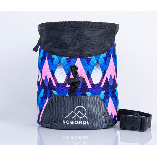 Noborou Chalk Bag for Rock Climbing | Bouldering Chalk Bag | Large Zippered Pocket | Adjustable and Removable Belt (Moonrise Blue)