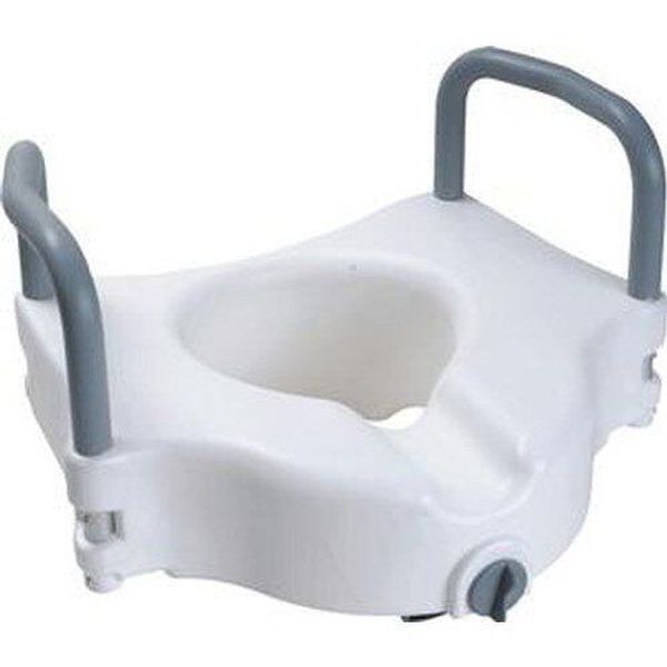 Cardinal Health Raised Toilet Seat  with Arms and Lock 5'' 1 Count