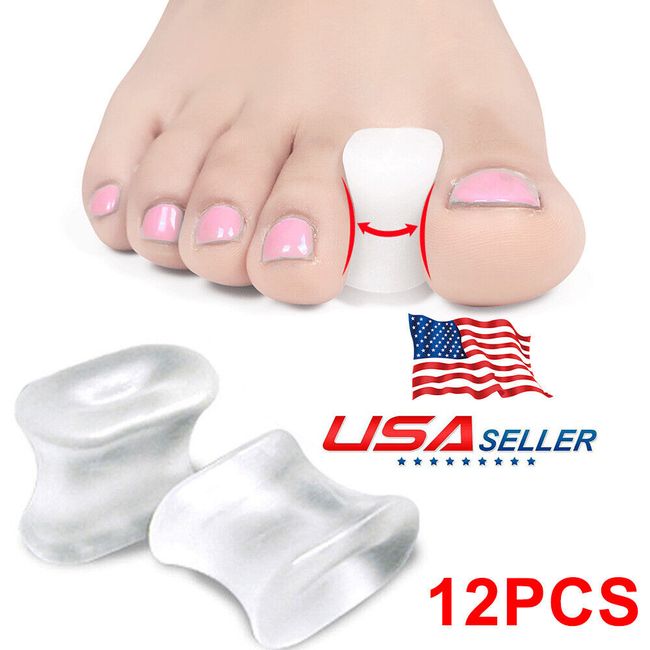 Popular Gel Toe Spacers Toe Separators for Bunion Overlapping Toes 12 PCS New