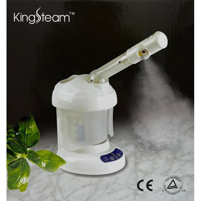 King Steam 2 in 1 Face and Hair Steamer - WHITE