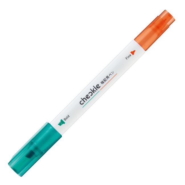 Kokuyo PM-M120-1P Checkle Memorizing Pen, Green, Orange