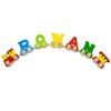 Customisable colour personalised wooden train letters for 5 letters name