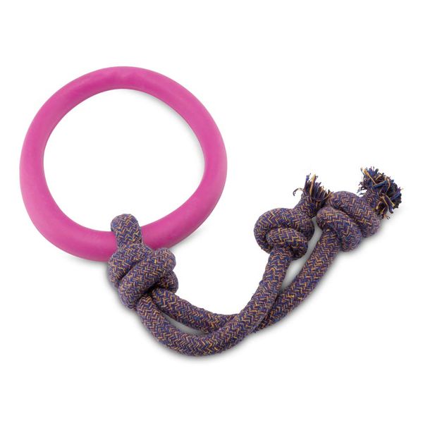 Beco Pets Hoop on Rope, Small, Pink