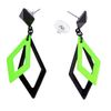 Widmann 03541 rhombus earrings, one size, neon colour