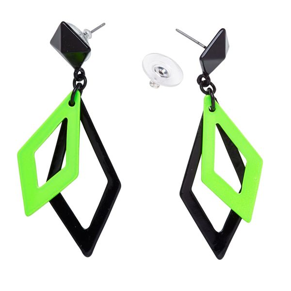 Widmann 03541 rhombus earrings, one size, neon colour