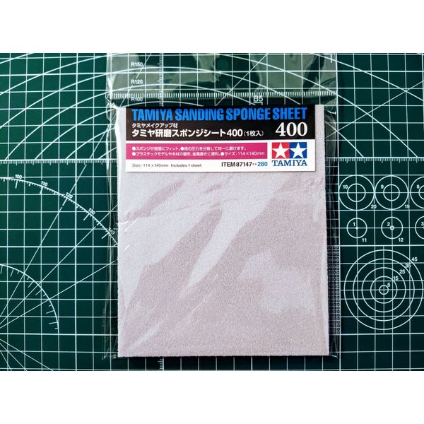  Tamiya Sanding Sponge Sheet 400 (1pc) 87147
