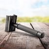 50 BLADES + Facón Vintage Long Handle Double Edge Safety Razor - Platinum Japanese Stainless Steel Blades - Butterfly Open Shaving Razor for Smooth Wet Shaving Experience - 200+ Shaves