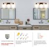 MingBright 3 Lights Bathroom Vanity Wall Lamp Mirror Front Makeup LED Wall Light