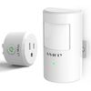Motion Sensor Switch with Outlet, ASOFTY PIR Wireless Motion Sensor Plug with Light Sensor, Adjustable Sensitivity, IP54 Waterproof, Auto Activated Lights and Devices for Indoor/Outdoor