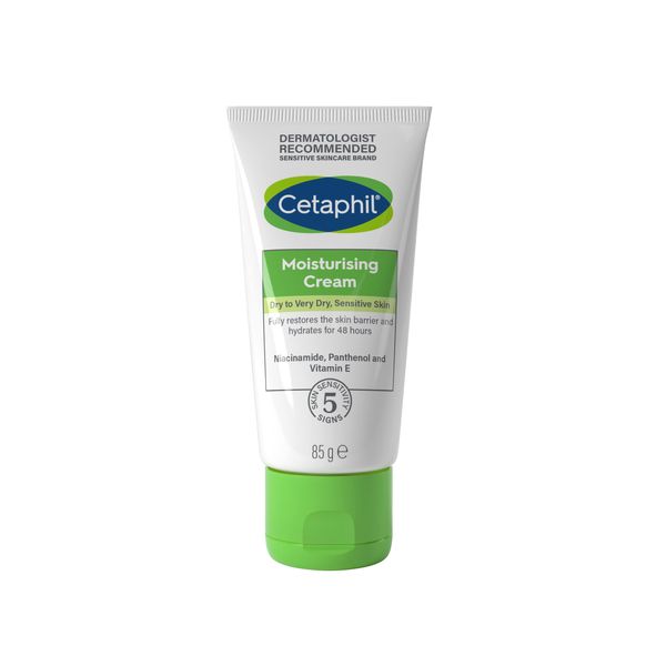 Cetaphil Moisturising Cream for Face, Hand & Body, Travel size, Moisturiser for Dry and Sensitive Skin, 85g, With Niacinamide & Vitamin E