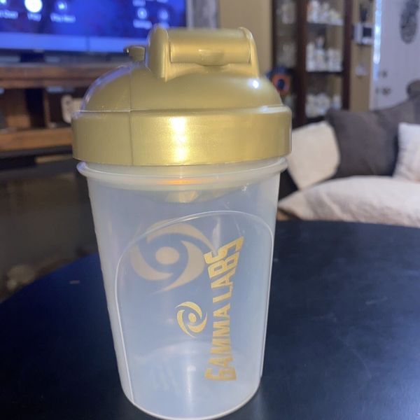 G Fuel "GFuel-Gamma-Labs" Shaker Cup - 16 oz -- Clear, Gold, White