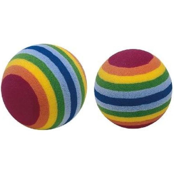 Adapt Avenue Cat Balls with Rainbow Design, Interactive Pet Toys
