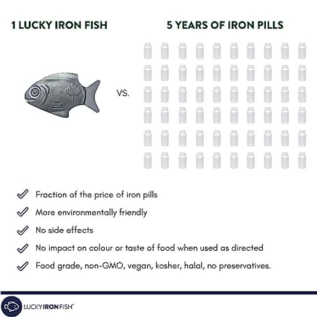 YOUIN 2 Packs of Iron Fish with Bag-A Natural Source of Iron to Reduce The  Risk of Iron Deficiency,an Effective and Safe Cooking Tool to Add Iron to