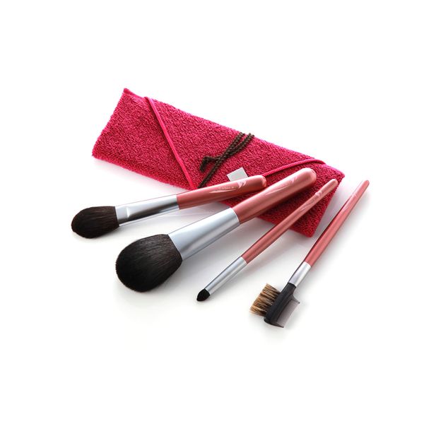 Mizuho Brush FDPR-SET-11 Beautiful Color Set of 4 with Brush Wrap