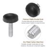 sourcing map 50pcs M4 x 20mm Metric Male Thread Knurled Knobs, Thumb Screw Clamping Knobs Grip Plastic Handle Hand Knobs with Threaded Stud, Black