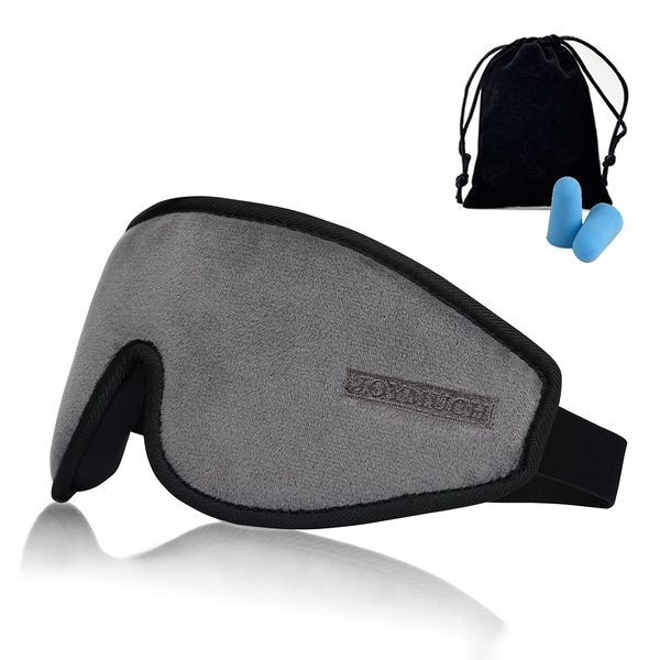 Eye Mask for Sleep, 3D Shape, No Pressure Sensation, Good Sleep, Light Blocking, Improves Sleep, Breathable, Memory Foam, Unisex, Adjustable Size, Lightweight, Soft, Perfect for Napping, Travel,