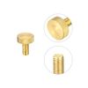sourcing map Knurled Thumb Screws, M8x20mm Flat Brass Bolts Grip Knobs Fasteners for PC, Electronic, Mechanical 2Pcs