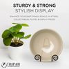 TRIPAR Decorative Scroll Rack, Large Black Display (4.5 Inch Depth) - Functions as Wall Rack or Tabletop Easel - Lightweight and Durable - Showcase Beautiful Plates, China, Artwork and More