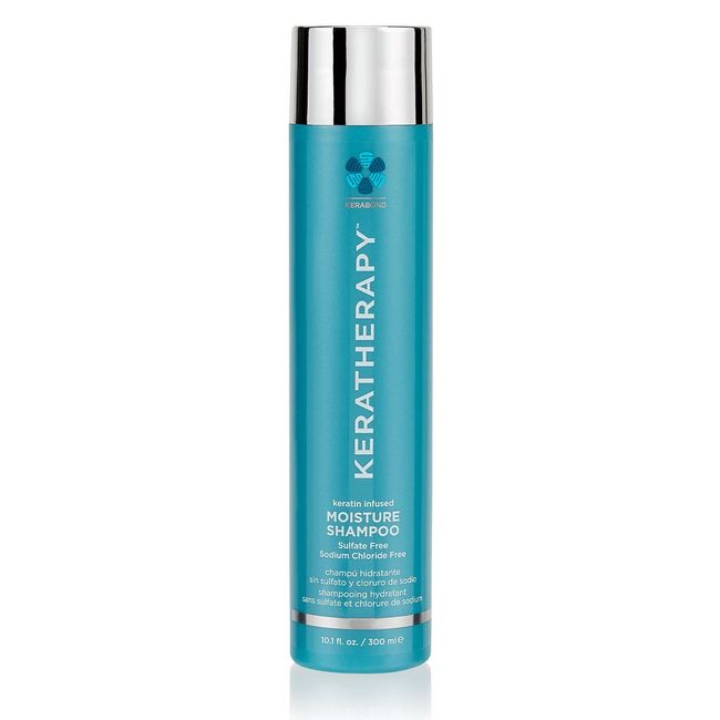 Keratherapy Keratin Infused Moisture Shampoo, 10.1 fl. oz., 300 ml - Anti Frizz Moisture Shampoo for Oily Scalp and Dry Ends - Kerabond Technology, Aloe Vera, & Willow Bark