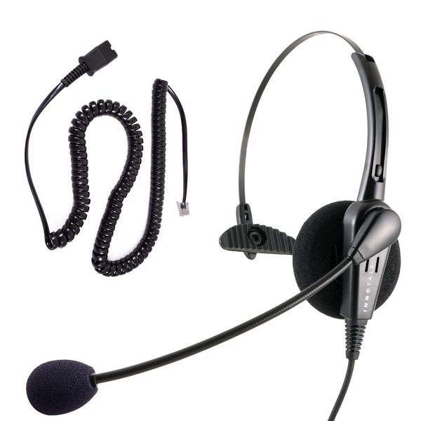 INNOTALK Telephone Headset Headphone for Cisco 8811 8841 8851 8861 8865 8941 8945 8961 and More - Call Center Noise Cancel Mic Office Desk Phone Headset