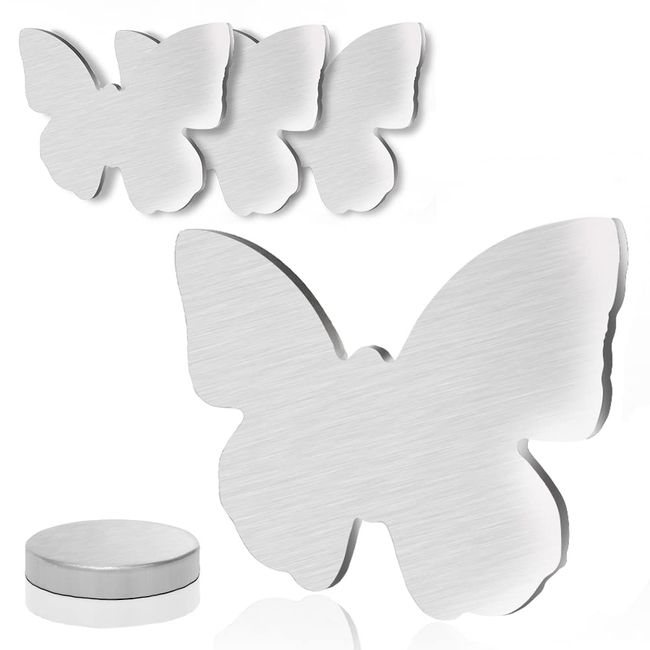 Aongray Schmetterling-Motive Tischdeckenbeschwerer mit Magnet für draußen, 4 Stück Tischtuchgewichte aus Edelstahl,Tischdeckenhalter für Garten Picknicks Party Küche und Restaurant