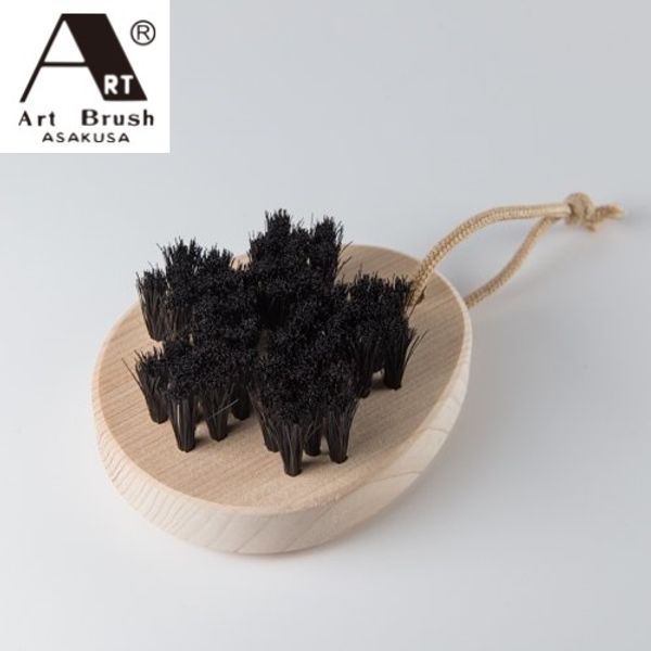 [Authorized store] Asakusa Art Brush Black horsehair scalp brush Sakura ``Wash thoroughly and also massage the scalp! ” [Scalp hair brush] Shampoo brush [MADE IN JAPAN] [Made in Japan] Father’s Day, Mother’s Day, Respect for the Aged Day, present