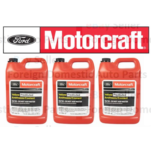 Motorcraft 50/50 Prediluted YELLOW Engine Coolant Antifreeze VC13DLG