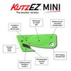 KutzEz Mini 5 Pack Utility Knife (Orange)