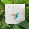Hummingbird Enamelled Bird Brooch