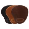 LONDO Leather Oval Mouse Pad with Wrist Rest (Black)
