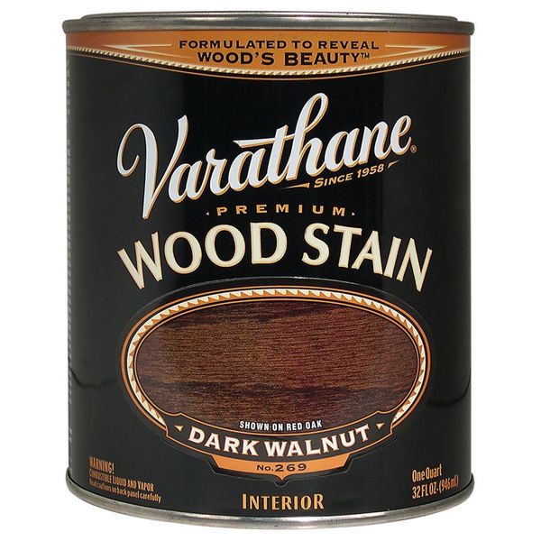 Varathane 211730, Quart, Dark Walnut 211730H Premium Wood Stain, 32 Fl Oz