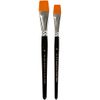 Gold Line Acrylic Brush Set, size 16+20 , W: 17+24 mm, flat, 2asstd
