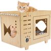 Pet Daily Kit Cat House Hide Out Claw-Sharpener Bed with Hammock Hot on Amazon