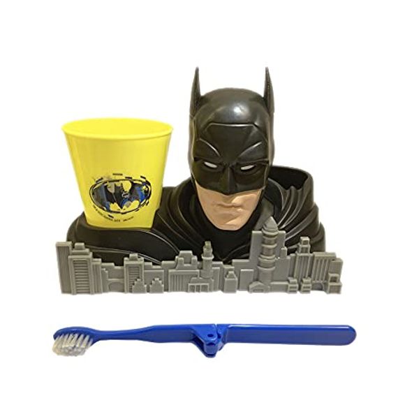 Centric Beauty LLC Batman Super Smile Set Toothbrush holder, Toothbrush, and Rinse Cup