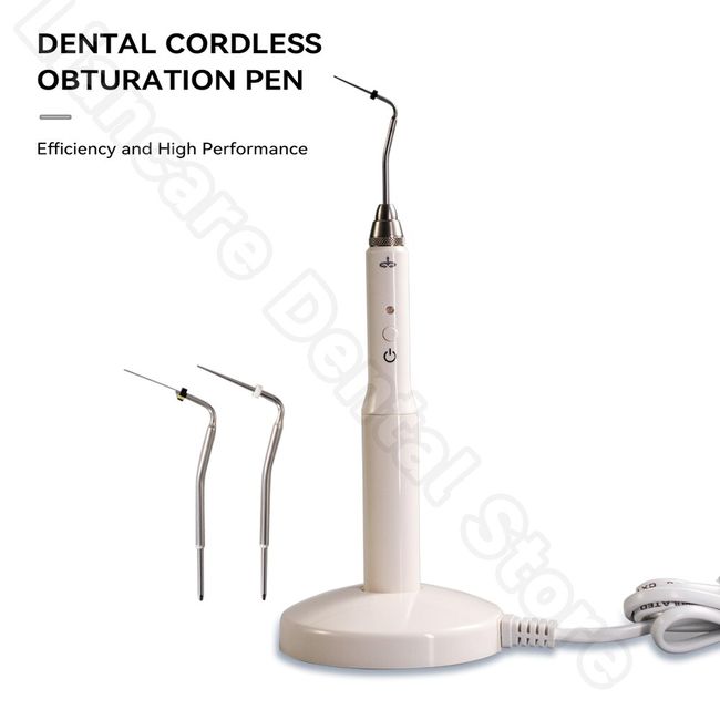 Dental Cordless Wireless Obturation System Endo Heat Pen + 2 Tips