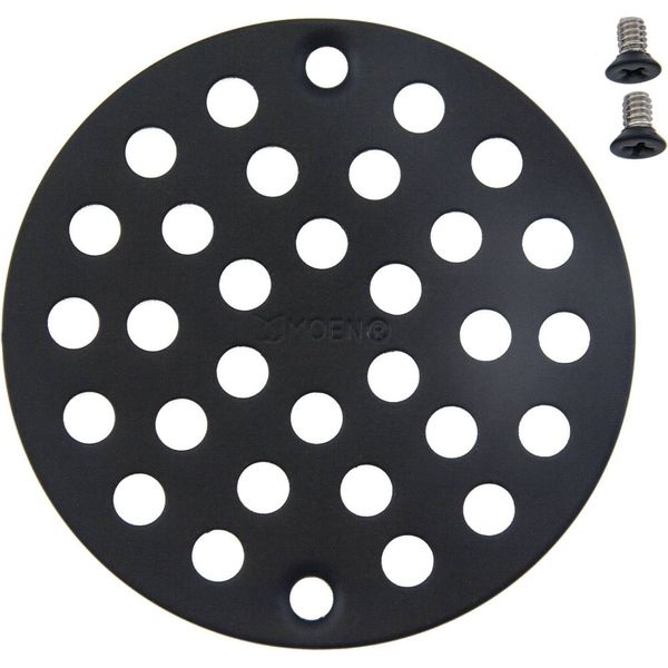 Moen 102763WR 4-Inch Screw-In Shower Strainer Drain Cover, Wrought Iron