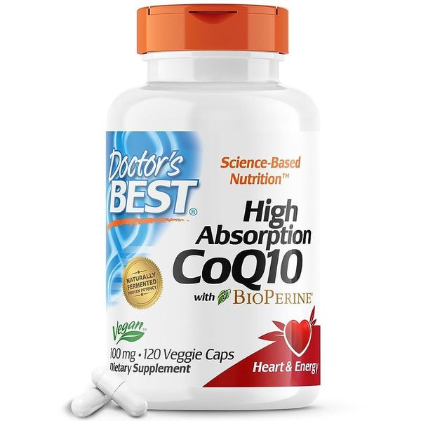 Coenzyme Q10/CoQ10 Doctor&#39;s Best High Absorbency CoQ10 100mg Bioperine 5mg 120 tablets