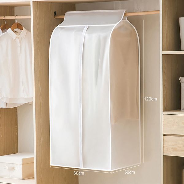 Clothes Cover, Rack Cover, Closet Storage, Clothes Cover, Suit Cover, Clothes Storage, Collectively Storage, Translucent, PEVA Material, Insect Proof, Dustproof, Washable, For Closets, 23.6 x 47.2 x