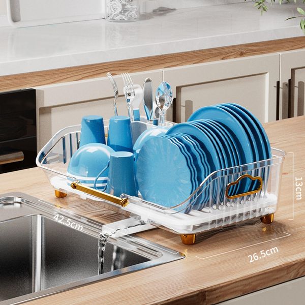 Dish Drying Rack Utensil Holder Space Saving Dish Rack for Utensils Plates