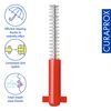 Curaprox Prime Plus Interdental Brushes, CPS 07 Holder with 5 Brushes, 0.7 mm to 2.5 mm