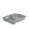 2 x High Grade Extra Large Plastic Dish Drainer Plate and Cutlery Rack in Silver