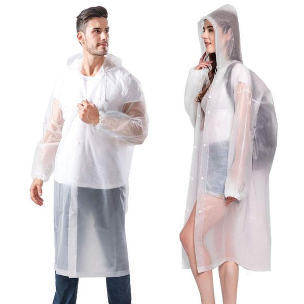 Aolegoo 2 Stück Regenponcho,Wiederverwendbarer, Tragbarer Unisex-Regencape für Fahrrad, Wandern, Camping, Angeln, Konzert, Stadion, Festival (as3, alpha, x_l, regular, regular, Weiß)