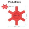 Uxcell 4pcs L110 Jaw Coupling Insert, Urethane Flexible Solid Type Center Insert for L-Jaw Couplings, Red