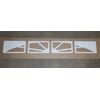 WHITE SUNSET 503  Window Inserts/Short Panel HOLMES Garage Doors Set of 4