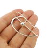 Long Modernist 925 Sterling Silver Ball Bead Earrings