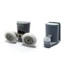 Smooth 4x Twin Top Double 4x bottom hooks Shower Door Rollers/Runners 25mm wheels Diameter
